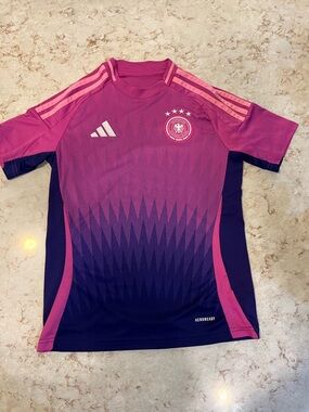 adidas Kids Football Jersey - Pink & Navy Gradient